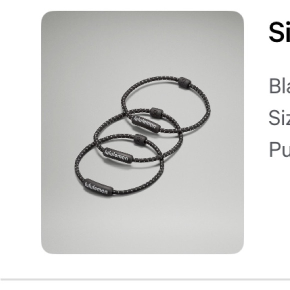 Lululemon | Silicone hair ties 3pk black